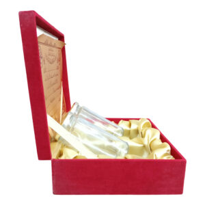Make every occasion grand and unforgettable with the Lal Khat Gift Box with 2 Glass Long Bottles & Dry Fruits. Designed with a royal Lal Khat finish, this box is perfect for adding elegance and charm to your celebrations. The set includes two premium quality long glass bottles, ideal for serving refreshing drinks like juices, sharbat, or rose water, along with a dedicated section for dry fruits such as almonds, cashews, pistachios, raisins, or dates. This thoughtful combination not only enhances presentation but also reflects warmth, care, and respect for your guests. Crafted with durability and aesthetic appeal, the Lal Khat Gift Box is ideal for weddings, anniversaries, festive gatherings, birthdays, and housewarming occasions. It is designed to be reusable, making it both a practical and decorative keepsake. The vibrant royal red design of Lal Khat ensures your gift stands out, leaving a memorable impression on family, friends, and guests. Perfect as a wedding giveaway, party return gift, or festive token, this box is a blend of tradition and modern usability. Bring home the Lal Khat 2 Glass Long Bottle & Dry Fruits Gift Box to make every celebration special and regal.