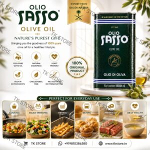 Sasso Olive Oil (Zaitoon Oil) 800 ML Saudi Arab