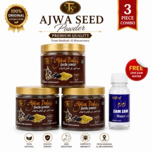 Ajwa Dates Seeds Powder 100g Pack Of 3