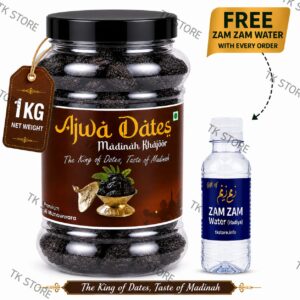 Ajwa Dates 1000g – Original Khajoor from Madina Munavvara Saudi Arabia