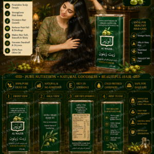 Al Wazir Olive Oil 175ml – Pure Olive Oil Imported from Saudi Arabia