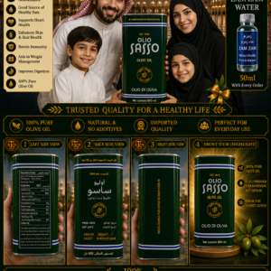 Sasso Olive Oil (Zaitoon Oil) 800 ML Saudi Arab