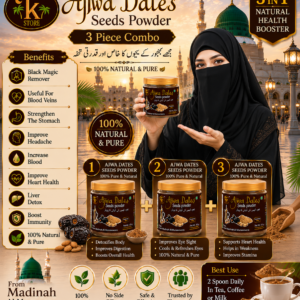 Ajwa Dates Seeds Powder 100g Pack Of 3